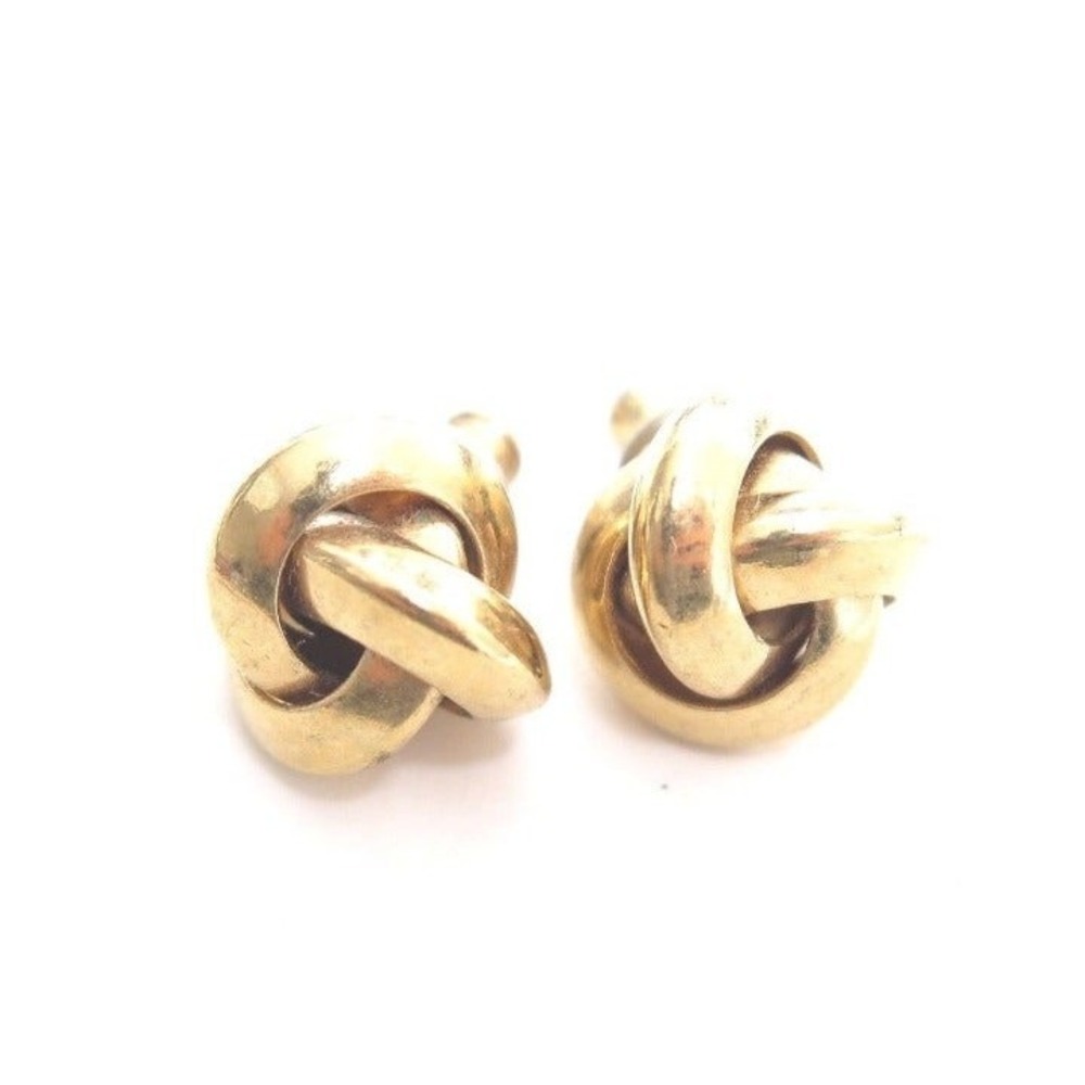 Vintage Lovers Knot Classic Gold Plated Stud Earrings‎